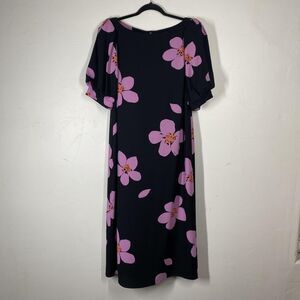 Kate Spade New York Dress Womens 8 Grand Flora Button Back Floral Shift Midi